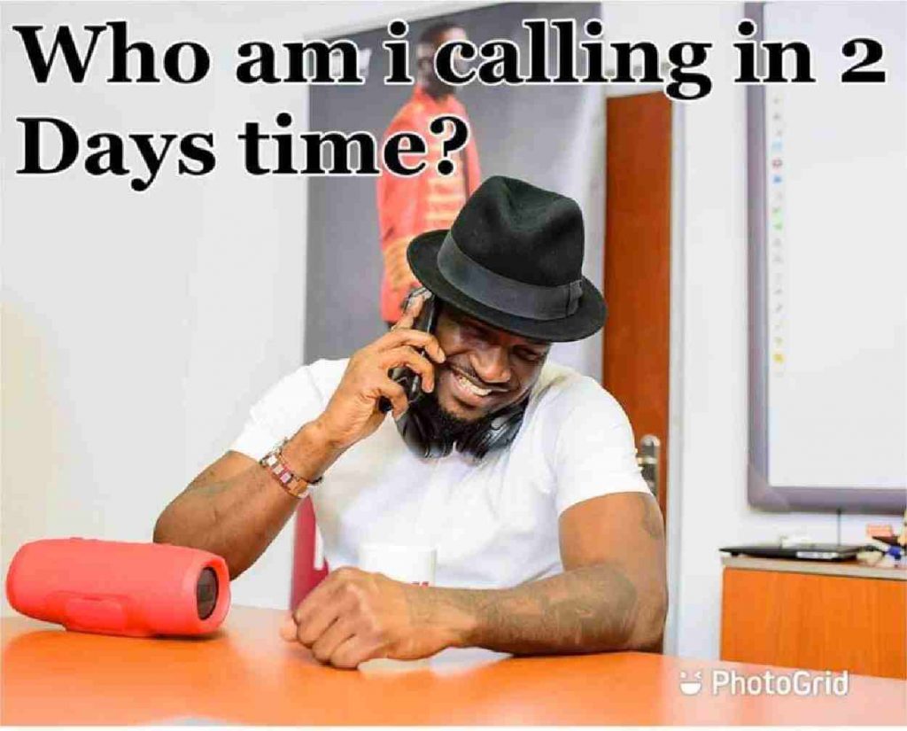 Peter Okoye on a phone call, Mr P Fires Back At a Trolling Facebook Fan