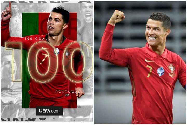 Cristiano Ronaldo Scores 100 international goals