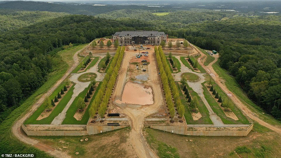Tyler Perry's 1200 Acres of land with full view of the estate near Atlanta