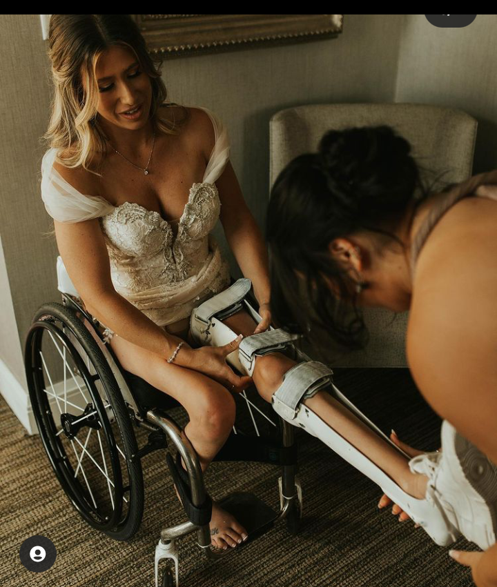 Paralyzed bride