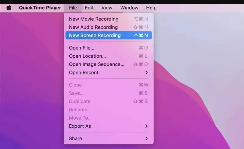 How to record mac screen using Quicktime