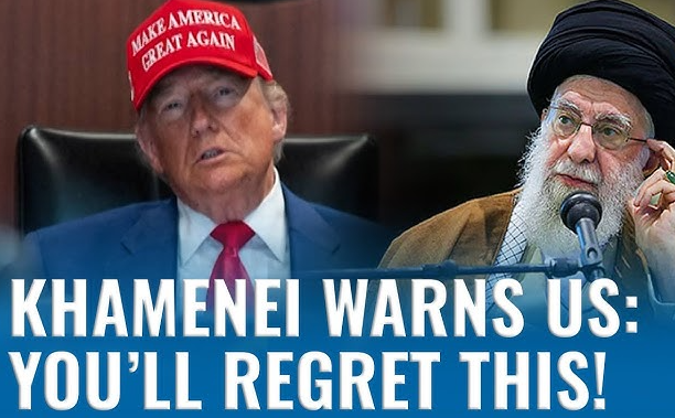 Donald Trump and Iran's President all looking serious