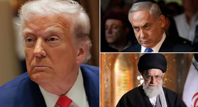 President of the United State of America, Donald Trump left and Israel and Iran leaders both furious as Ceasefire Crumbles