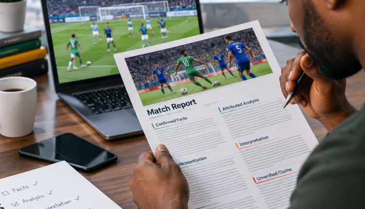 Football Match Reports: How to Separate Confirmed Facts From Opinions